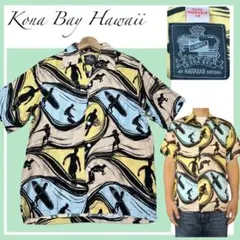 美品✨Kona Bay Hawaii コナベイハワイ サーファー柄 XS ハワイのサムネイル