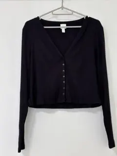 H&M 長袖 カーディガン ブラック Lのサムネイル