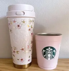 スタバ SAKURA2026 ボトルピンク ステンレスホルダー 2点セット