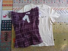 フリル付きチュニック&Tシャツ2点セット サイズM 未使用品