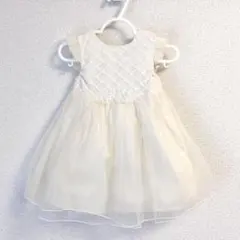 petit main アイボリー ワンピース　ドレス　 80