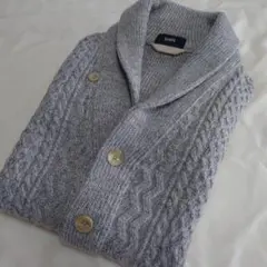 SHIPS　シップス　カーディガン ショールカラー　グレー　サイズM