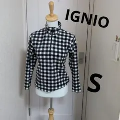 IGNIO チェック柄 ハーフジップ トップス S　イグニオ i HEAT