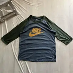 nike /ビッグロゴ ラグランTシャツ 好配色 size:L ナイキ