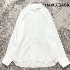 HAVERSACK ハバーサック リネン ラウンドカラーシャツ ホワイト Lのサムネイル