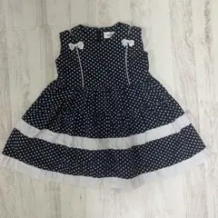 アートレター　ドット柄ノースリーブワンピース　100サイズのサムネイル