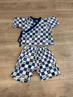 キッズ　ジンベイ　100 お祭り柄甚平