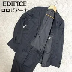 ✨美品✨EDIFICE ロロピアーナ ビジネススーツ チェック柄 Lサイズ相当