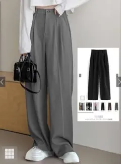 GRL センタープレスタックワイドパンツ［ai38］