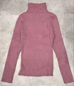 GRL タートルネックリブニットトップス　サイズL［k8534v］