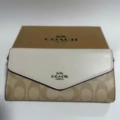 コーチ 長財布 CU161 シグネチャー フラップ
