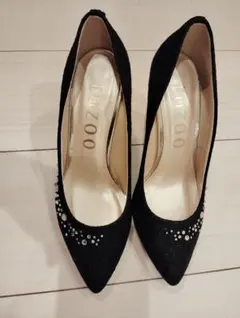 TOZOOビジュー付きレースパンプス　23.5センチ