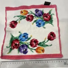 レイクアルスター　タオルハンカチ　ピンク　花柄