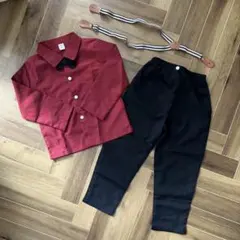 【美品】SHEIN キッズ フォーマルセット 5Y ボルドー