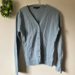 ライトブルー カーディガン 水色 ラメ入りカーディガン【M】レディース