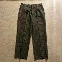 Cityboy 90s アースカラーワイドチェックスラックス ノームコア