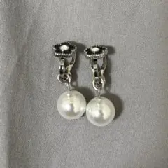 [マリークヮント] ラメエポビジューデイジー イヤリング シルバー FREE