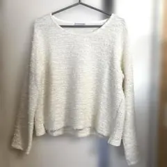 OPAQUE.CLIP トップス ニット アイボリー Mサイズ