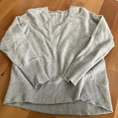 BAYFLOW グレー Vネック 長袖ニット　S