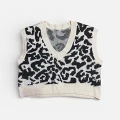ネオパード柄ベスト 値下げ交渉OK