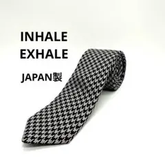 総刺繍 インヘイルエクスヘイル ネクタイ 日本製 シルク 千鳥柄 511202