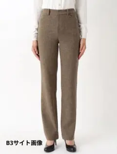 B-Threeドライ・ウーリーストレートパンツ モカ М