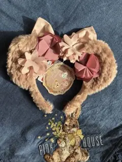 ダッフィーフレンズ♡♡シェリーメイちゃん花飾りとリボン付きカチューシャ♡♡