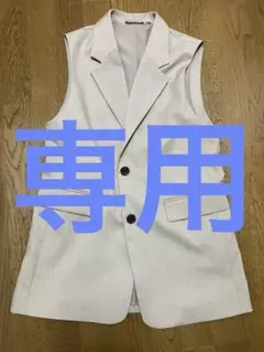 GU ベージュ ノースリーブジャケット M