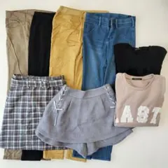 ボトムス6点まとめ売り＋トレーナー2点おまけ　160センチ（S.M標記もあり）