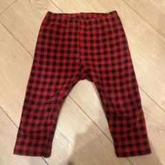 UNIQLO 赤と黒のチェック柄パンツ 80
