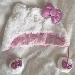 ユニバ キティ ファンキャップ リボン JK