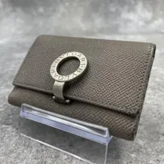 【美品】BVLGARI ブルガリ キーケース　ビーゼロワン　グレー　レザーのサムネイル