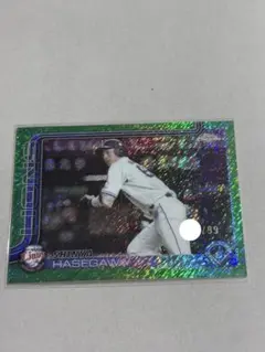 2025 topps NPB chrome 長谷川信哉 99シリ グリーンシマー