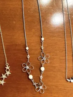 ネックレス パール 花モチーフ