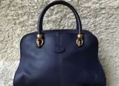 美品 トッズ セラ 2way ショルダーバッグ ロゴ レザー スエード 青 紫のサムネイル