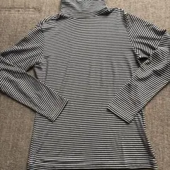 UNIQLO ヒートテック タートルネック ボーダー レディース M