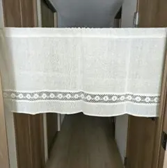 천연 카페 커튼 레이스 장식
