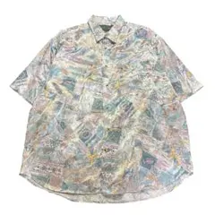 美品】Houston XLサイズ 世界地図プリントシャツ アロハ - メルカリ