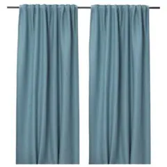 IKEA カーテン VIRBORG ヴィルボリ 145x135 cm ターコイズ