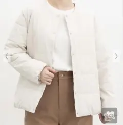 アイボリー ダウンジャケット