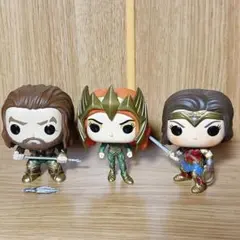 FUNKO POP! DC アクアマン メラ ワンダーウーマン 3体セットのサムネイル