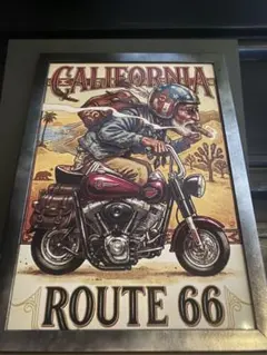 Route66 アメリカンレトロアート 2枚セット｜ヴィンテージ ガレージ A3