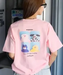 PUBLUX mojojojo バックプリントTシャツ 限定展開 ピンク