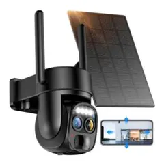 【港町のすーさん様 】防犯カメラ 10倍ズーム ソーラーパネル付き 防犯対策