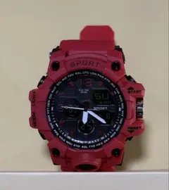 【新品】SPORT デジタル腕時計 レッド