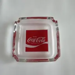 Coca-Cola 　ガラス製 　置き型灰皿 　灰皿　赤のサムネイル