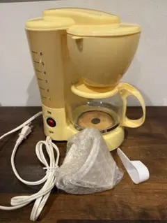 ✨ シャルマン コーヒーメーカー CS3WA-0012 レトロ家電 イエロー✨のサムネイル