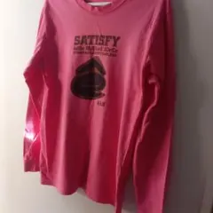 べべ　ピンク 長袖カットソー グラフィックプリント