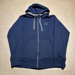 Under armour パーカー　ジップアップ　スウェット　紺　L