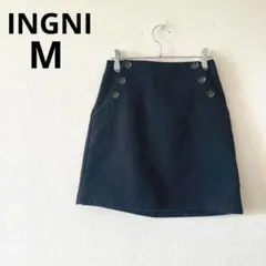 イング▶ミニスカート M 黒 台形 きれいめ 上品 シンプル